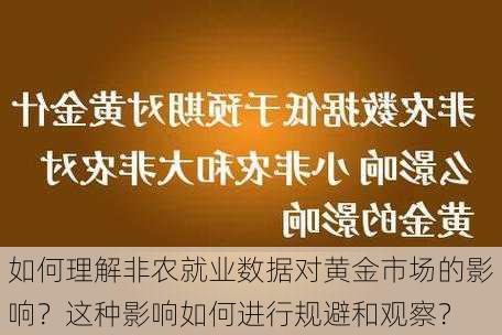 如何理解非农就业数据对黄金市场的影响？这种影响如何进行规避和观察？