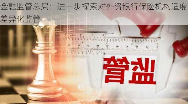 金融监管总局：进一步探索对外资银行保险机构适度差异化监管