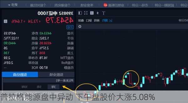 普拉格能源盘中异动 下午盘股价大涨5.08%