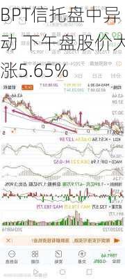 BPT信托盘中异动 下午盘股价大涨5.65%