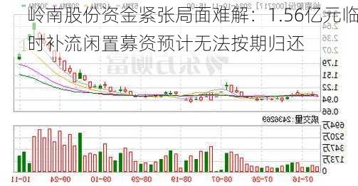 岭南股份资金紧张局面难解：1.56亿元临时补流闲置募资预计无法按期归还