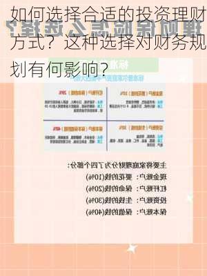 如何选择合适的投资理财方式？这种选择对财务规划有何影响？