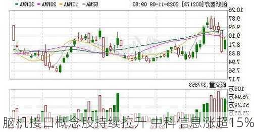 脑机接口概念股持续拉升 中科信息涨超15%