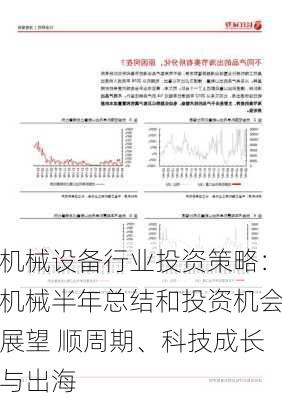 机械设备行业投资策略：机械半年总结和投资机会展望 顺周期、科技成长与出海